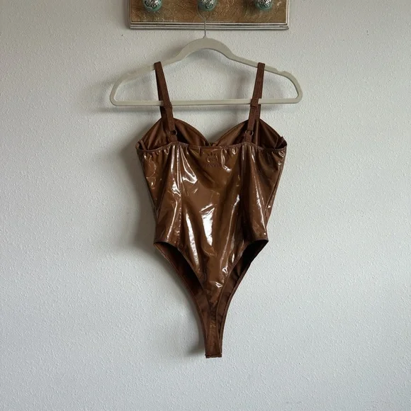IVY PARK Glossy Brown Bodysuit - Picture 6 of 6